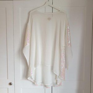 Never Fully Dressed Womens White Blouse
